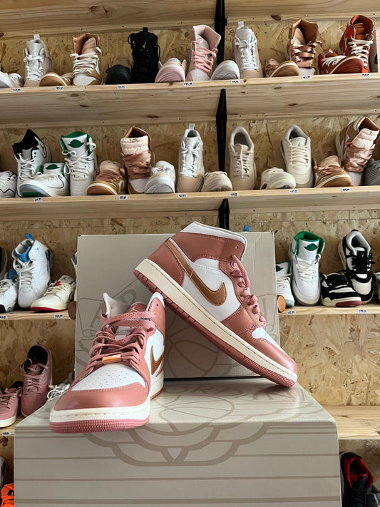 AIR JORDAN 1 mid se branco / rosa